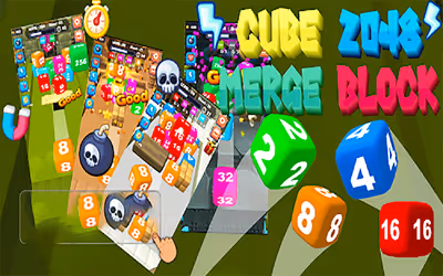 2048 Cube Merge Block logo