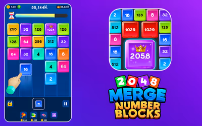 2048 Merge Number Blocks logo