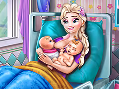Elsa Mommy Twins Birth logo