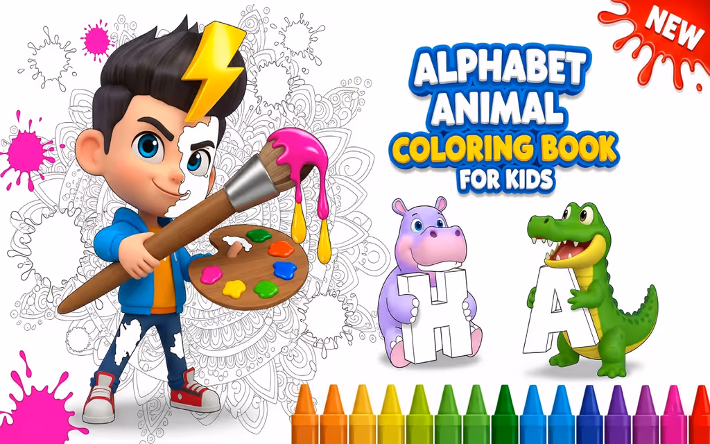 Alphabet Animal Coloring Book for Kids logo