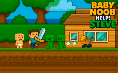 Baby Noob Help! Steve logo