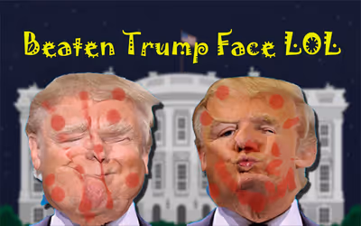 Beaten Trump Face LOL logo
