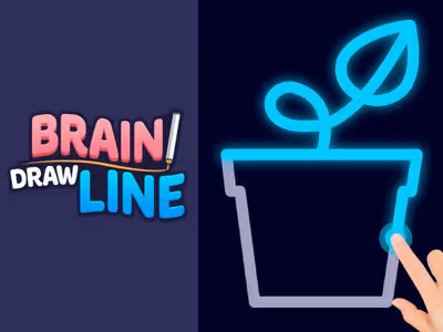 Brain Draw Line logo