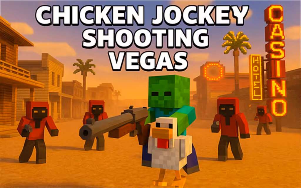 Chicken Jockey Shooting Vegas logo