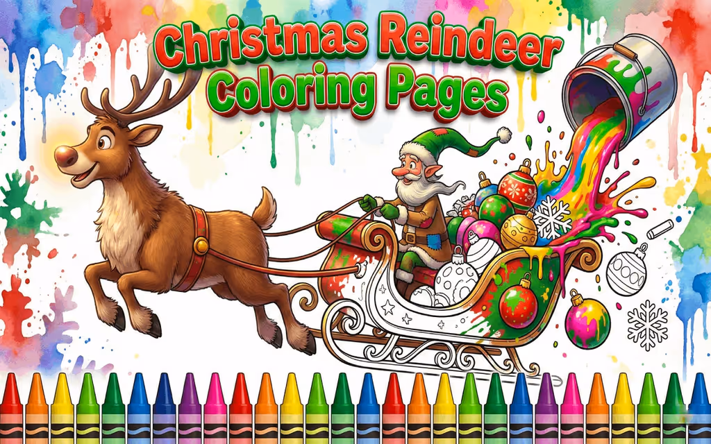 Christmas Reindeer Coloring Pages logo