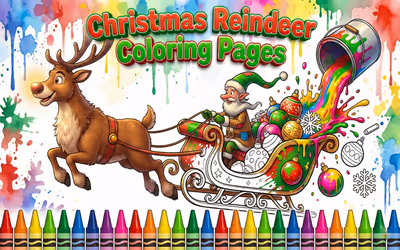 Christmas Reindeer Coloring Pages logo