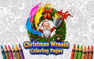 Christmas Wreath Coloring Pages logo