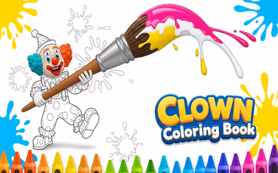 Clown Coloring Book logo