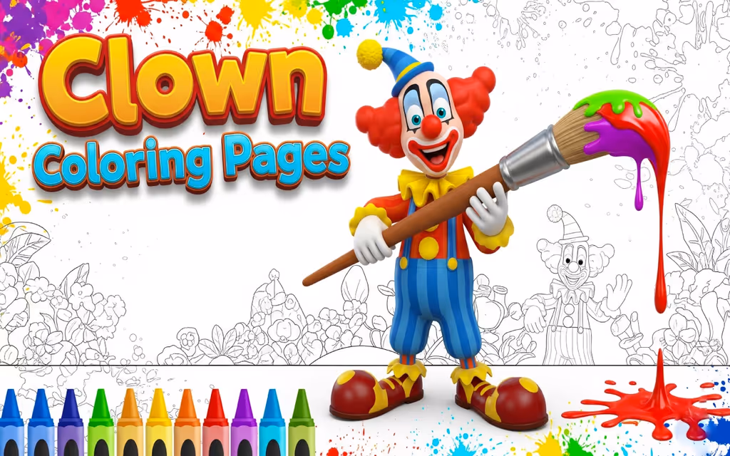 Clown Coloring Pages logo