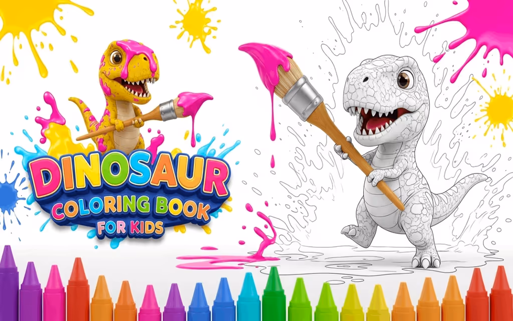 Dinosaur Coloring Book for Kids logo