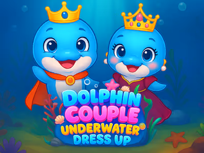 Dolphin Couple Underwater Dress Up logo