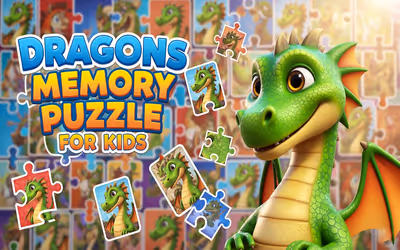 Dragons Memory Puzzle for Kids logo