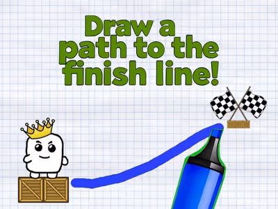 Draw a path to the finish line! logo