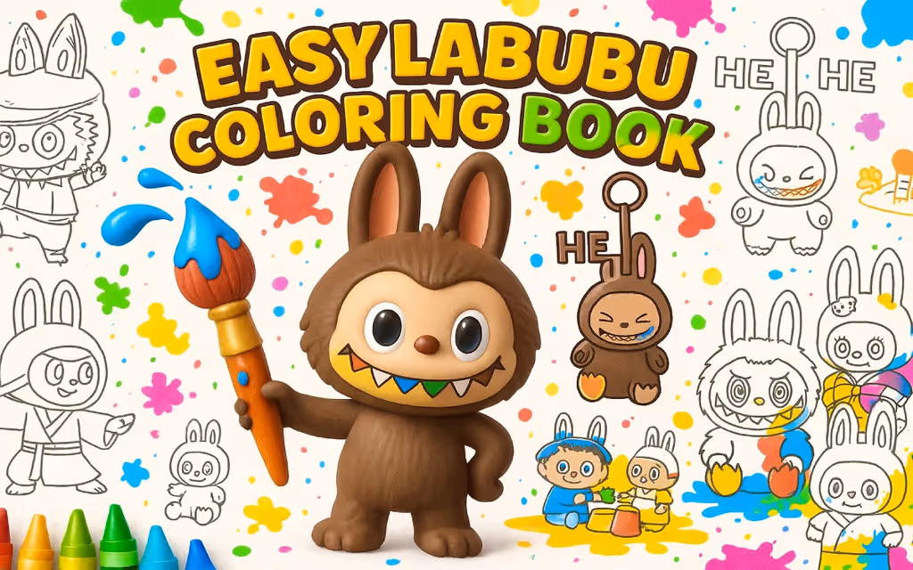 Easy Labubu Coloring Book logo