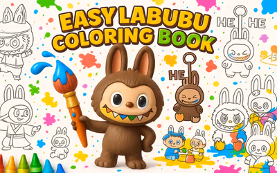 Easy Labubu Coloring Book logo