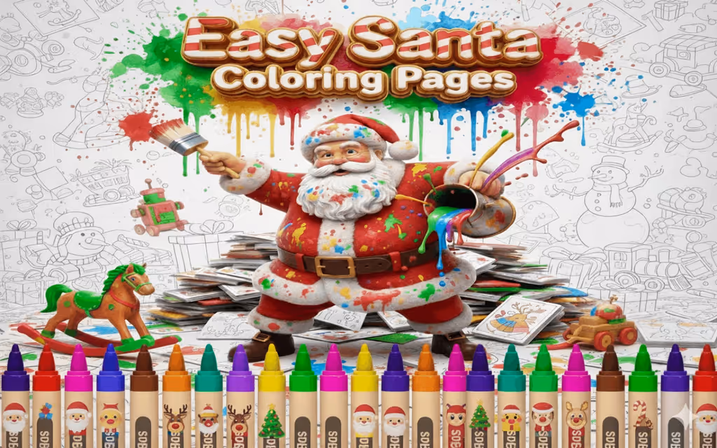 Easy Santa Coloring Pages logo