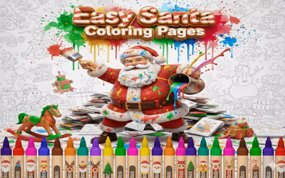 Easy Santa Coloring Pages logo