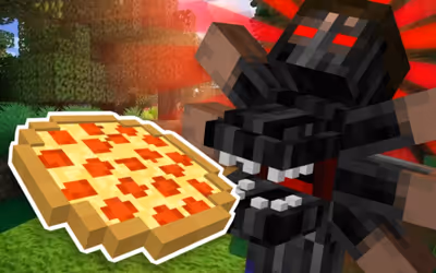 Feed all the Monsters in the Mineblock logo