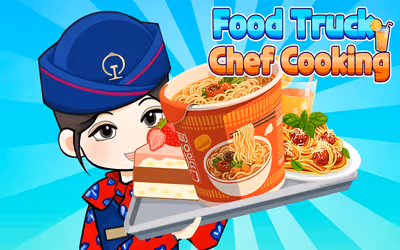 Food Truck Chef Cooking logo