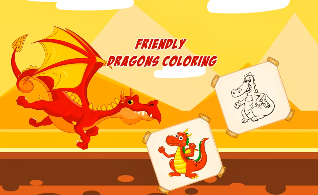 Friendly Dragons Coloring logo