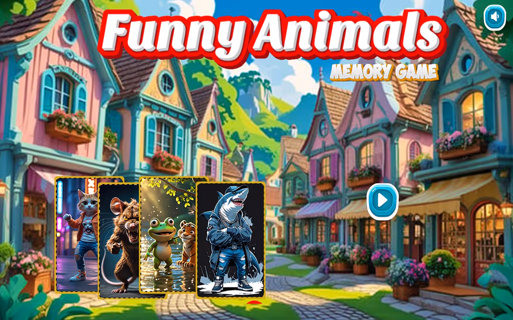 Funny Animals Memory Game logo