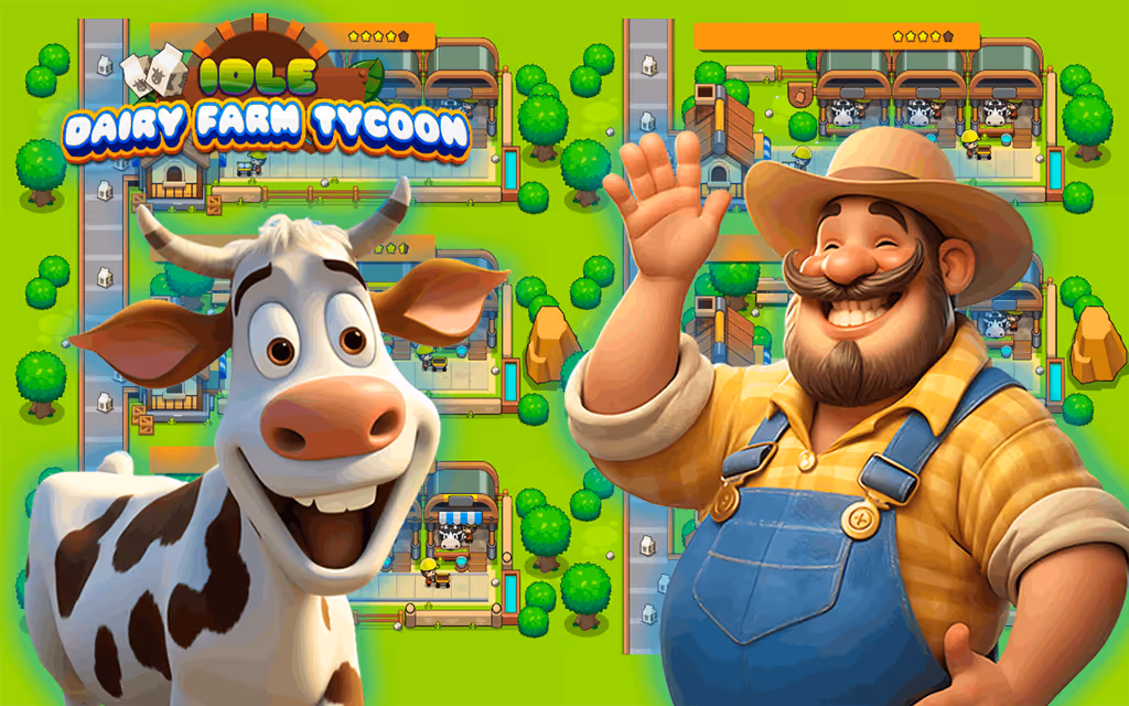 Idle Dairy Farm Tycoon logo