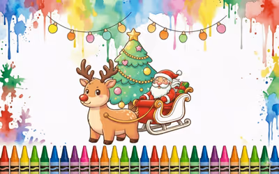 Kawaii Christmas Coloring Pages logo