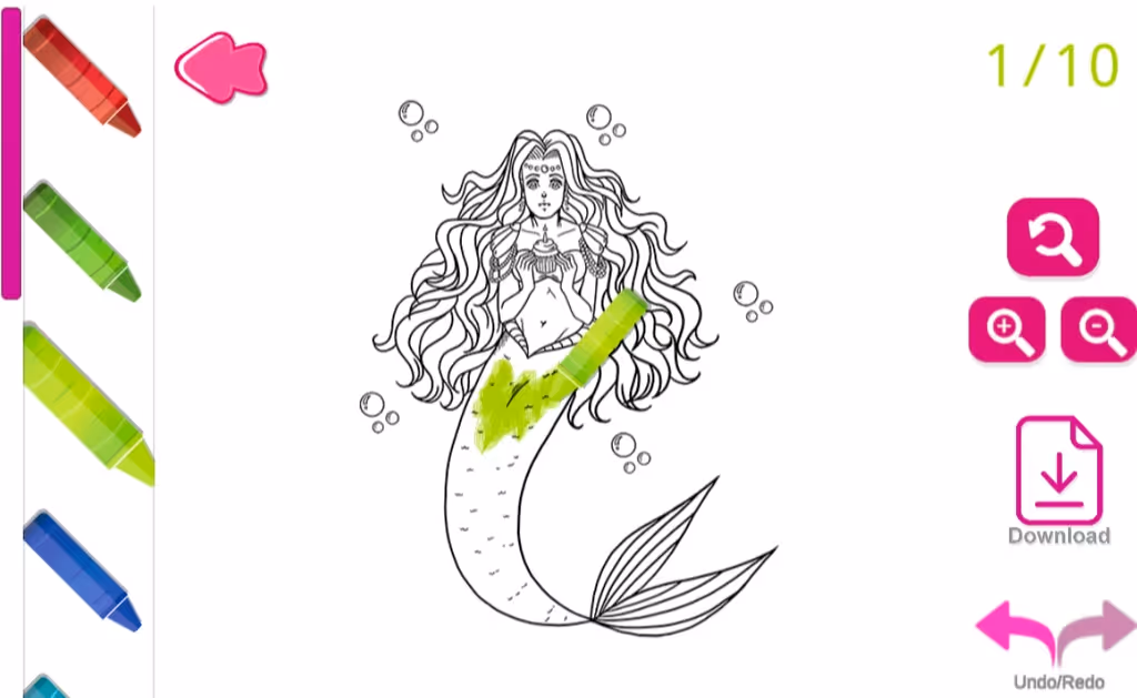 Kawaii Mermaids Coloring Book logo