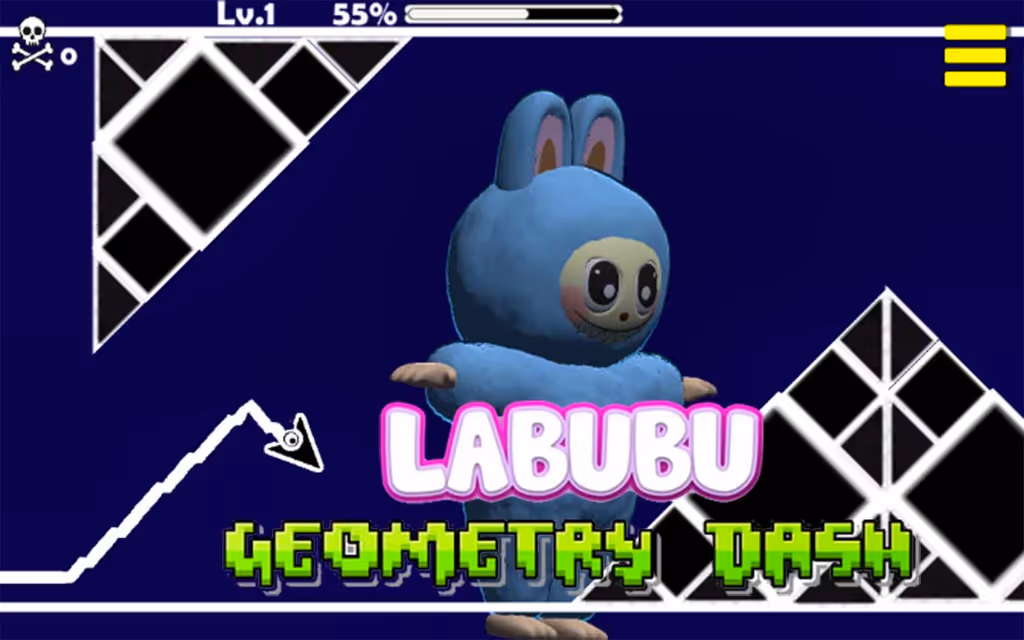 Labubu Geometry Dash logo
