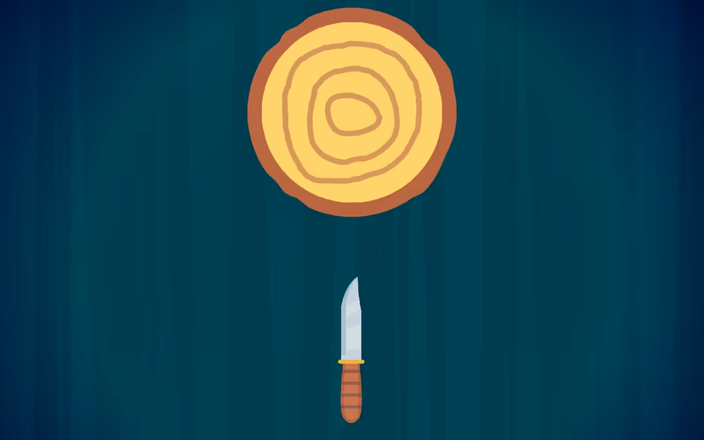 Log and Knife 2D logo