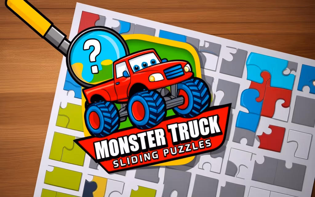 Monster Truck Sliding Puzzles logo
