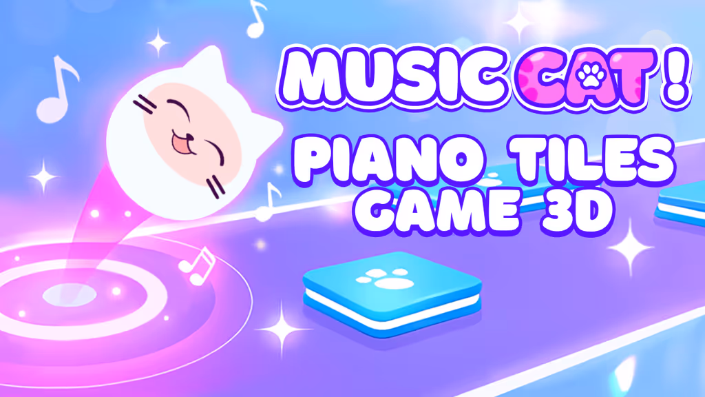 Music Cat! Piano Tiles Game 3D logo
