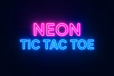 Neon Tic-Tac-Toe logo