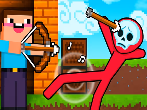 Noob archer vs Stickman Zombie: zombie shooter logo