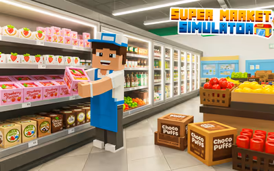 Pixels Supermarket Simulator logo