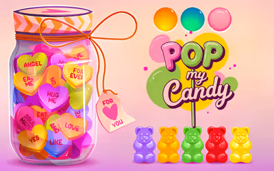 Pop My Candy logo