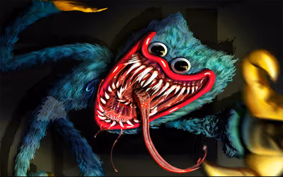 Poppy Huggy Horror Sliding logo