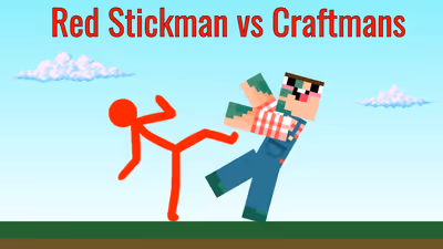 Red Stickman vs Craftmans logo