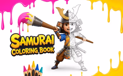 Samurai Coloring Book logo