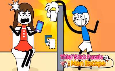 Thief Stick Puzzle Man Escape logo