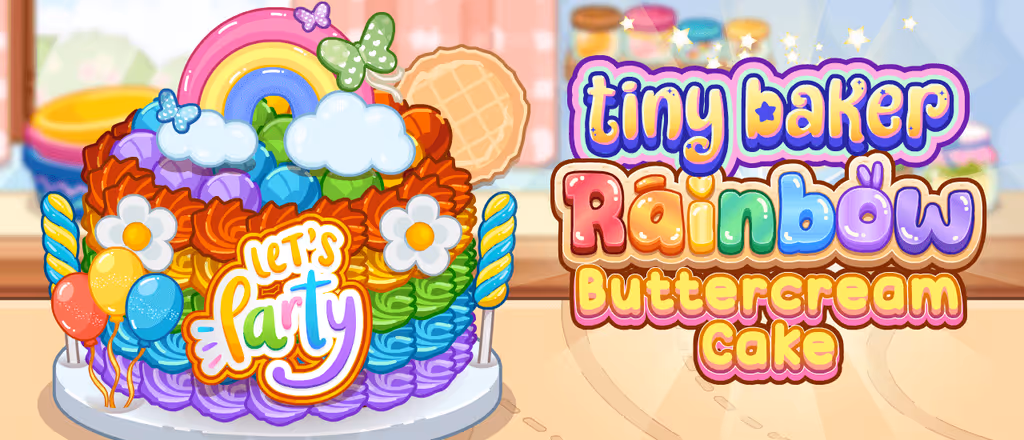 Tiny Baker Rainbow Buttercream Cake logo