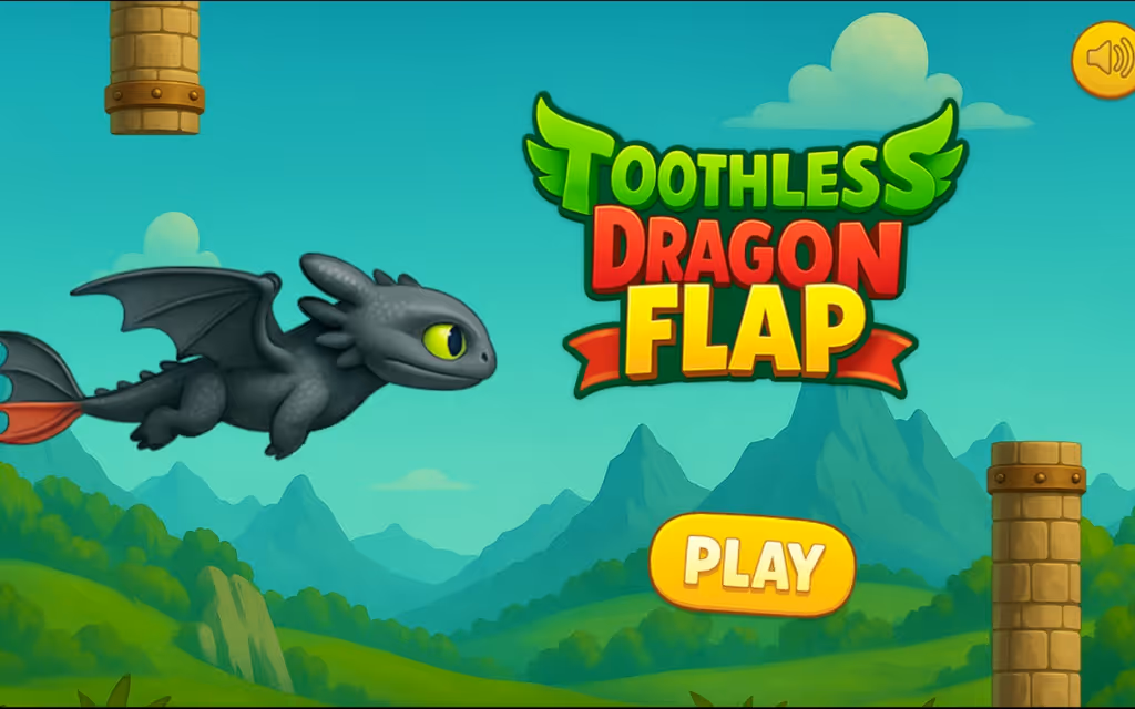 Toothless Dragon Flap logo